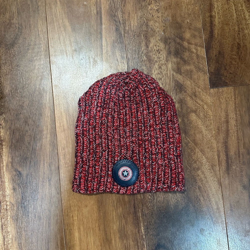 Cozy Red Knit “Love Your Melon” Marvel Beanie